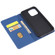 iPhone 14 Pro Max Magnetism Skin Feel Card Holder Leather Phone Case  - Blue