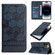 iPhone 14 Pro Max Football Texture Magnetic Leather Flip Phone Case  - Dark Blue