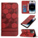 iPhone 14 Pro Max Football Texture Magnetic Leather Flip Phone Case  - Red