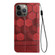 iPhone 14 Pro Max Football Texture Magnetic Leather Flip Phone Case  - Red