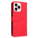 iPhone 14 Pro Max Skin Feel Life Tree Leather Case  - Red