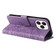 iPhone 14 Pro Max 7-petal Flowers Embossing Leather Case  - Light Purple