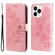iPhone 14 Pro Max 7-petal Flowers Embossing Leather Case  - Rose Gold