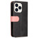 iPhone 14 Pro Max Stitching-color Leather Phone Case  - Pink