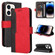 iPhone 14 Pro Max Stitching-color Leather Phone Case  - Red