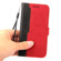 iPhone 14 Pro Max Stitching-color Leather Phone Case  - Red