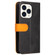 iPhone 14 Pro Max Stitching-color Leather Phone Case  - Orange