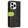 iPhone 14 Pro Max Stitching-color Leather Phone Case  - Green