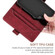 iPhone 14 Pro Max Stitching Magnetic RFID Leather Case  - Red
