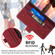 iPhone 14 Pro Max Stitching Magnetic RFID Leather Case  - Red
