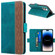 iPhone 14 Pro Max Stitching Magnetic RFID Leather Case  - Deep Green