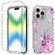 iPhone 14 Pro Max Transparent Painted Phone Case  - Pink Flower
