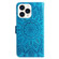 iPhone 14 Pro Max Embossed Sunflower Leather Phone Case  - Blue