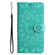 iPhone 14 Pro Max Embossed Sunflower Leather Phone Case  - Green