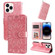 iPhone 14 Pro Max Embossed Sunflower Leather Phone Case  - Pink