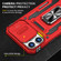 iPhone 14 Pro Max Armor PC + TPU Camera Shield Phone Case  - Red
