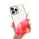 iPhone 14 Pro Max Gold Halo Marble Pattern Phone Case  - Red