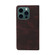 iPhone 14 Pro Max Simple Suction Closure Horizontal Flip Leather Case  - Brown