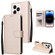 iPhone 14 Pro Max Multifunctional Horizontal Flip Leather Case with Three Card Slot  - Tyrant Gold