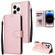 iPhone 14 Pro Max Multifunctional Horizontal Flip Leather Case with Three Card Slot  - Rose Gold