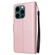 iPhone 14 Pro Max Multifunctional Horizontal Flip Leather Case with Three Card Slot  - Rose Gold