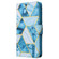 iPhone 14 Pro Max Marble Bronzing Stitching Horizontal Flip PU Leather Case  - Blue
