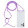 iPhone 14 Pro Max Four-Corner Shockproof Transparent TPU Case with Lanyard  - Purple