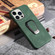 iPhone 14 Pro Max Ring Holder PU Phone Case  - Dark Green