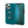 iPhone 14 Pro Max Ring Holder PU Phone Case  - Cyan