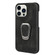 iPhone 14 Pro Max Ring Holder PU Phone Case  - Black