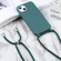 iPhone 14 Pro Max Candy Colors TPU Protective Phone Case with Lanyard  - Dark Green