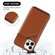 iPhone 14 Pro Max Skin Feel PU + TPU + PC Back Cover Shockproof Case  - Brown