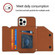 iPhone 14 Pro Max Skin Feel PU + TPU + PC Back Cover Shockproof Case  - Brown