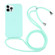 iPhone 14 Pro Max Candy Colors TPU Protective Phone Case with Lanyard  - Mint Green