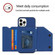 iPhone 14 Pro Max Skin Feel PU + TPU + PC Back Cover Shockproof Case  - Royal Blue