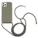 iPhone 14 Pro Max Wheat Straw Material + TPU Shockproof Phone Case with Neck Lanyard  - Dark Green