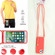iPhone 14 Pro Max Wheat Straw Material + TPU Shockproof Phone Case with Neck Lanyard  - Red