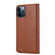 iPhone 14 Pro Max Knead Skin Texture Leather Case  - Brown