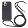 iPhone 14 Pro Max Candy Colors TPU Protective Phone Case with Lanyard  - Black