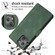 iPhone 14 Pro Max Retro Magnetic Closing Clasp Leather Case  - Green