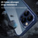 iPhone 14 Pro Max Shockproof Metal + Acrylic + TPU Phone Case  - Blue