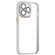 iPhone 14 Pro Max Shockproof Metal + Acrylic + TPU Phone Case  - White