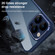 iPhone 14 Pro Max Shockproof Metal + Acrylic + TPU Phone Case  - Light Blue