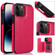 iPhone 14 Pro Max Double Buckle Phone Case  - Rose Red