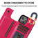 iPhone 14 Pro Max Double Buckle Phone Case  - Rose Red