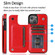 iPhone 14 Pro Max Double Buckle Phone Case  - Red
