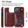 iPhone 14 Pro Max Double Buckle Phone Case  - Brown