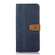 iPhone 14 Pro Max Stitching Thread Calf Texture Leather Phone Case  - Blue