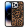iPhone 14 Pro Max Leather Texture MagSafe Magnetic Phone Case  - Brown Leopard