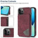 iPhone 14 Pro Max Line Card Holder Phone Case  - Wine Red